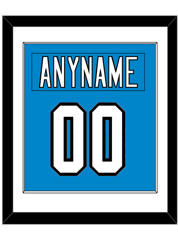 Carolina Nameplate & Number (Back) Combined - Home Blue - Single Mat 1
