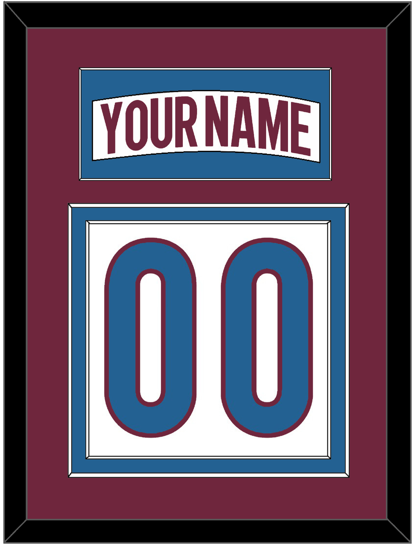 Colorado Nameplate & Number (Back) - Road White - Signature Tier 2