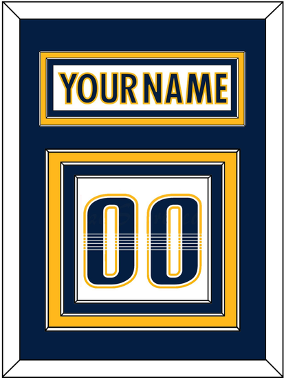 Nashville Nameplate & Number (Back) - Road White - Premier Tier 3