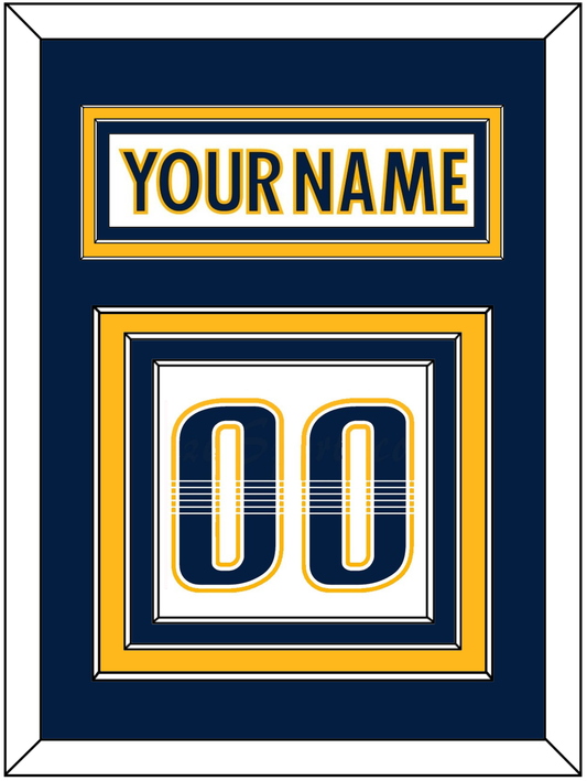 Nashville Nameplate & Number (Back) - Road White - Premier Tier 3