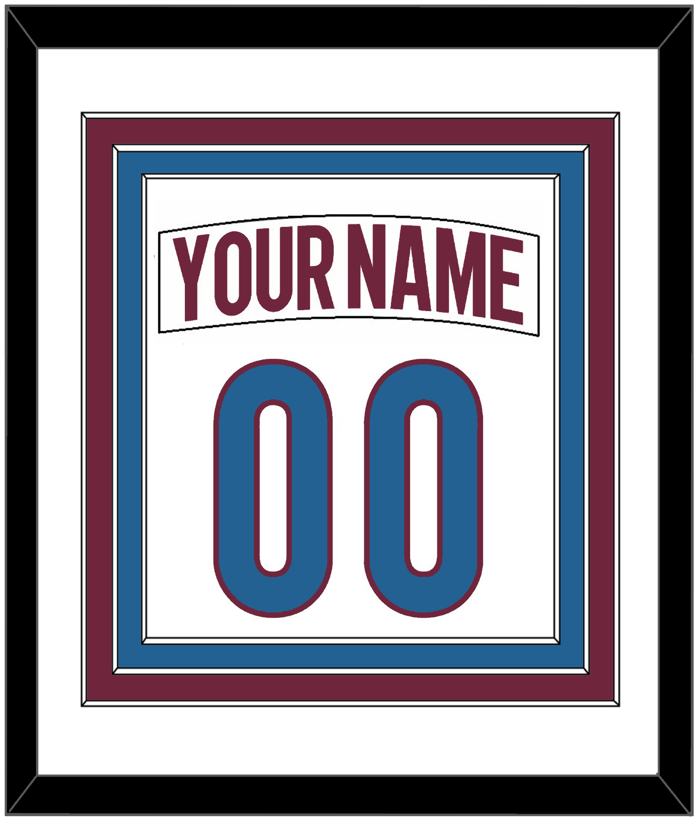 Colorado Nameplate & Number (Back) Combined - Road White - Premier Tier 1