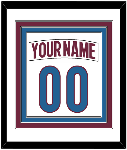 Colorado Nameplate & Number (Back) Combined - Road White - Premier Tier 1