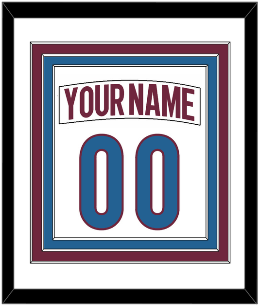 Colorado Nameplate & Number (Back) Combined - Road White - Premier Tier 1