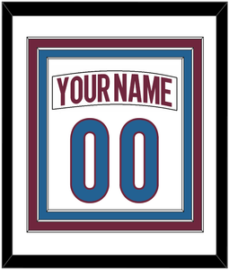 Colorado Nameplate & Number (Back) Combined - Road White - Triple Mat 1