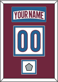 Colorado Nameplate & Number (Back) With Stanley Cup Finals Patch - Road White - Double Mat 3