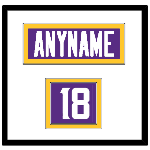 Minnesota Nameplate & Number (Shoulder) - Home Purple - Double Mat 1