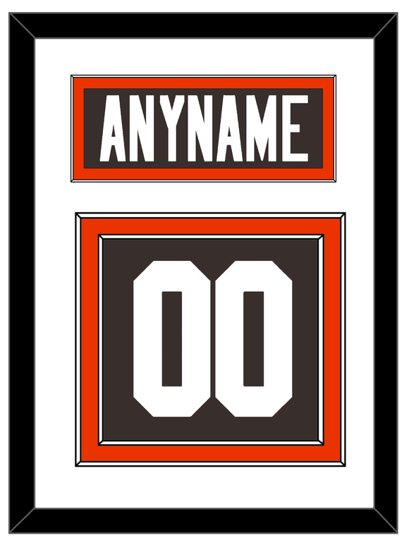 Cleveland Nameplate & Number (Back) - Home Brown - Double Mat 1
