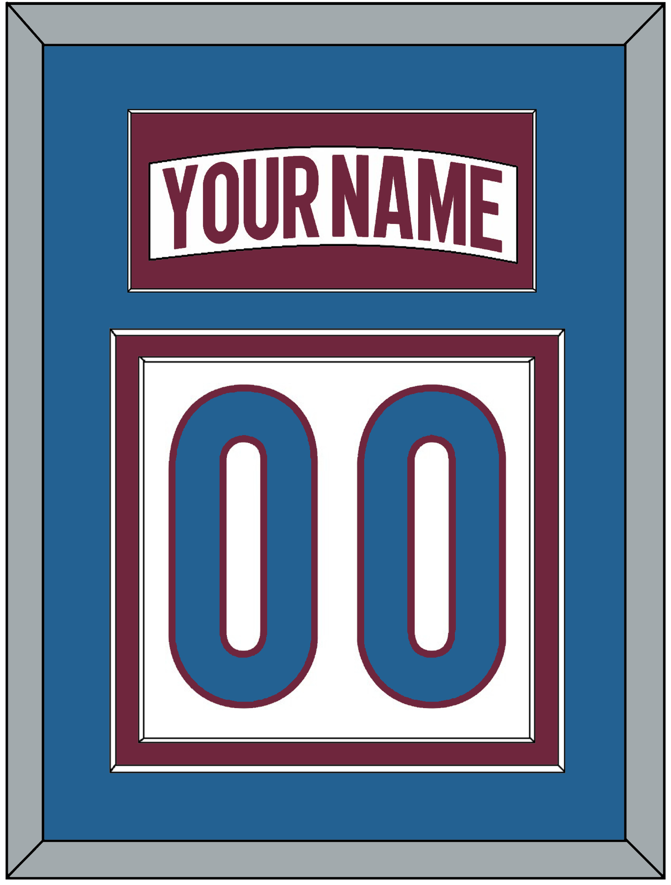 Colorado Nameplate & Number (Back) - Road White - Signature Tier 3