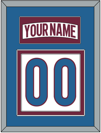 Colorado Nameplate & Number (Back) - Road White - Signature Tier 3