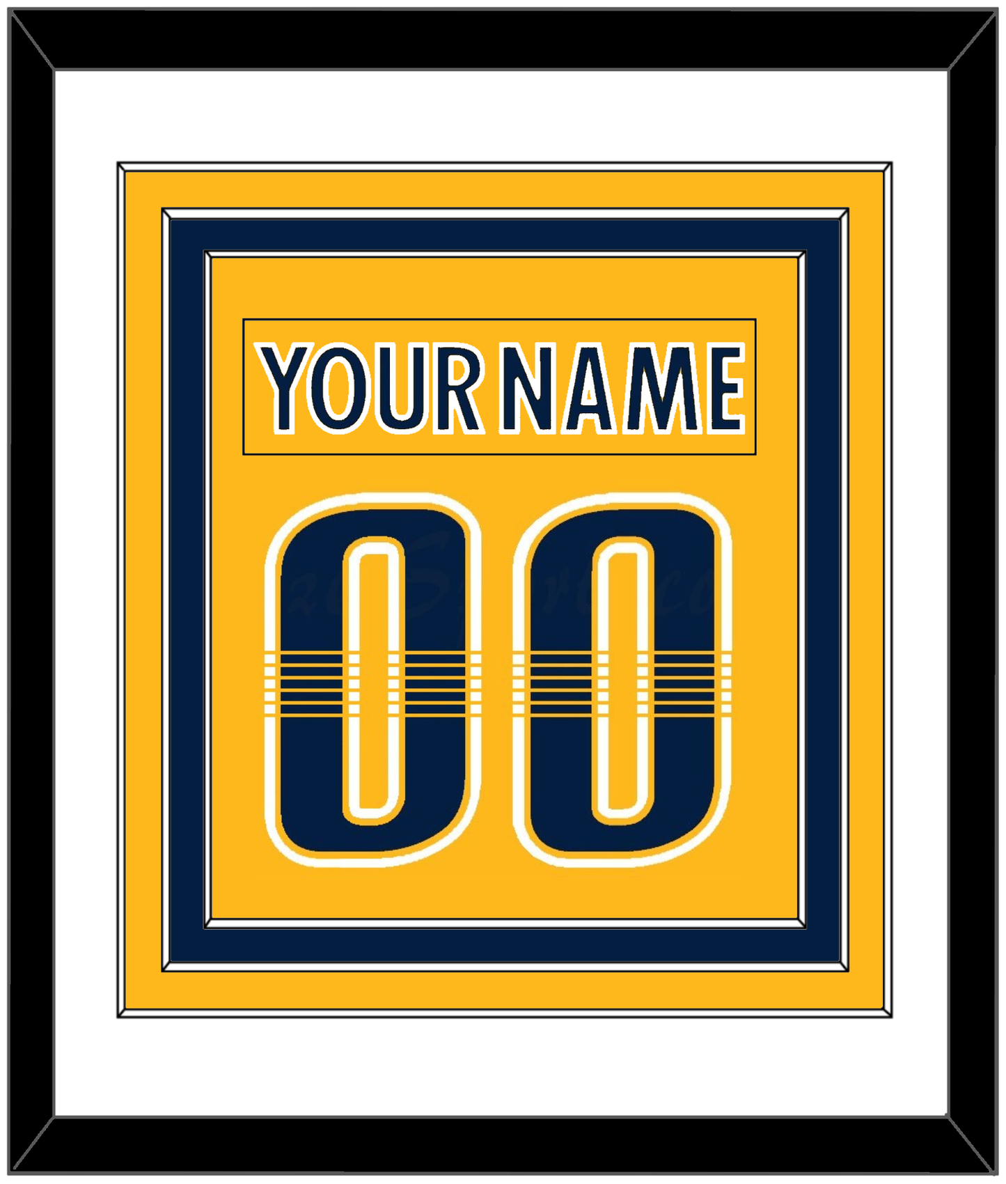 Nashville Nameplate & Number (Back) Combined - Home Gold - Premier Tier 1