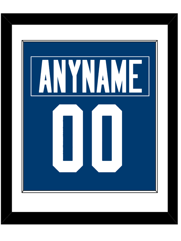 Indianapolis Nameplate & Number (Back) Combined - Home Blue - Single Mat 1
