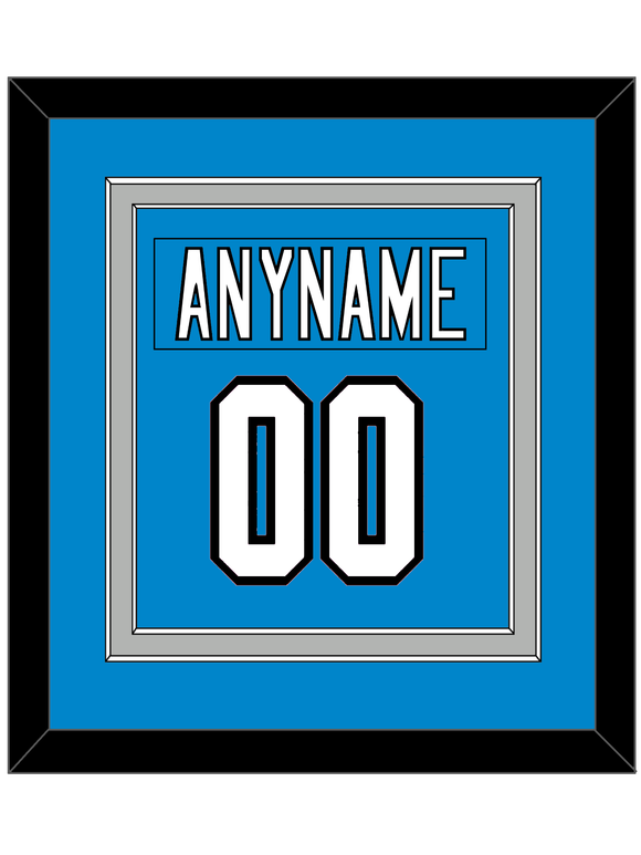 Carolina Nameplate & Number (Back) Combined - Home Blue - Double Mat 3