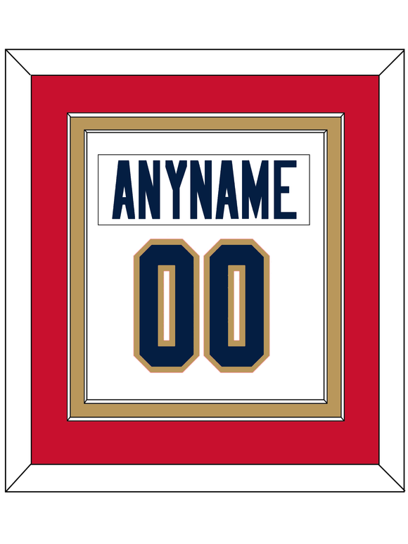 Florida Nameplate & Number (Back) Combined - Road White - Double Mat 3