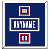 New York Nameplate, Number (Shoulder) & Super Bowl Jersey Patch - Home Blue (1980-1988) - Triple Mat 2