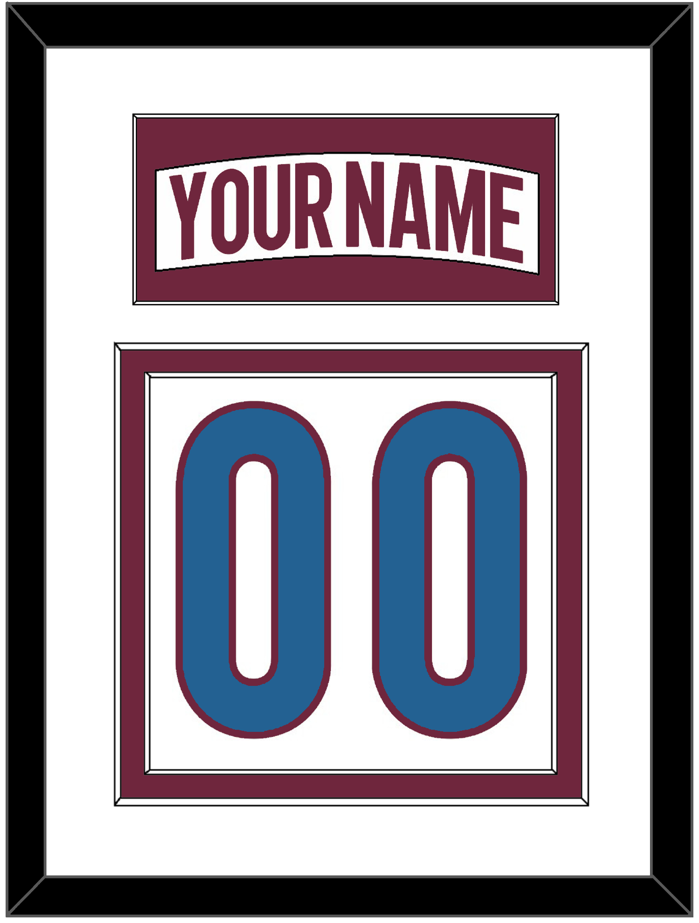 Colorado Nameplate & Number (Back) - Road White - Signature Tier 1