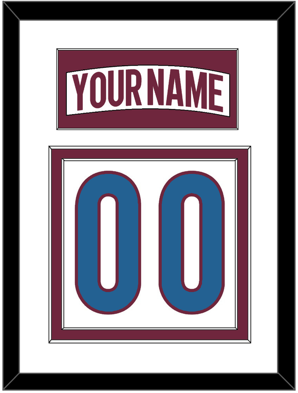 Colorado Nameplate & Number (Back) - Road White - Double Mat 1