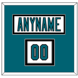 San Jose Nameplate & Number (Shoulder) - Road White (2017-2022) - Double Mat 1