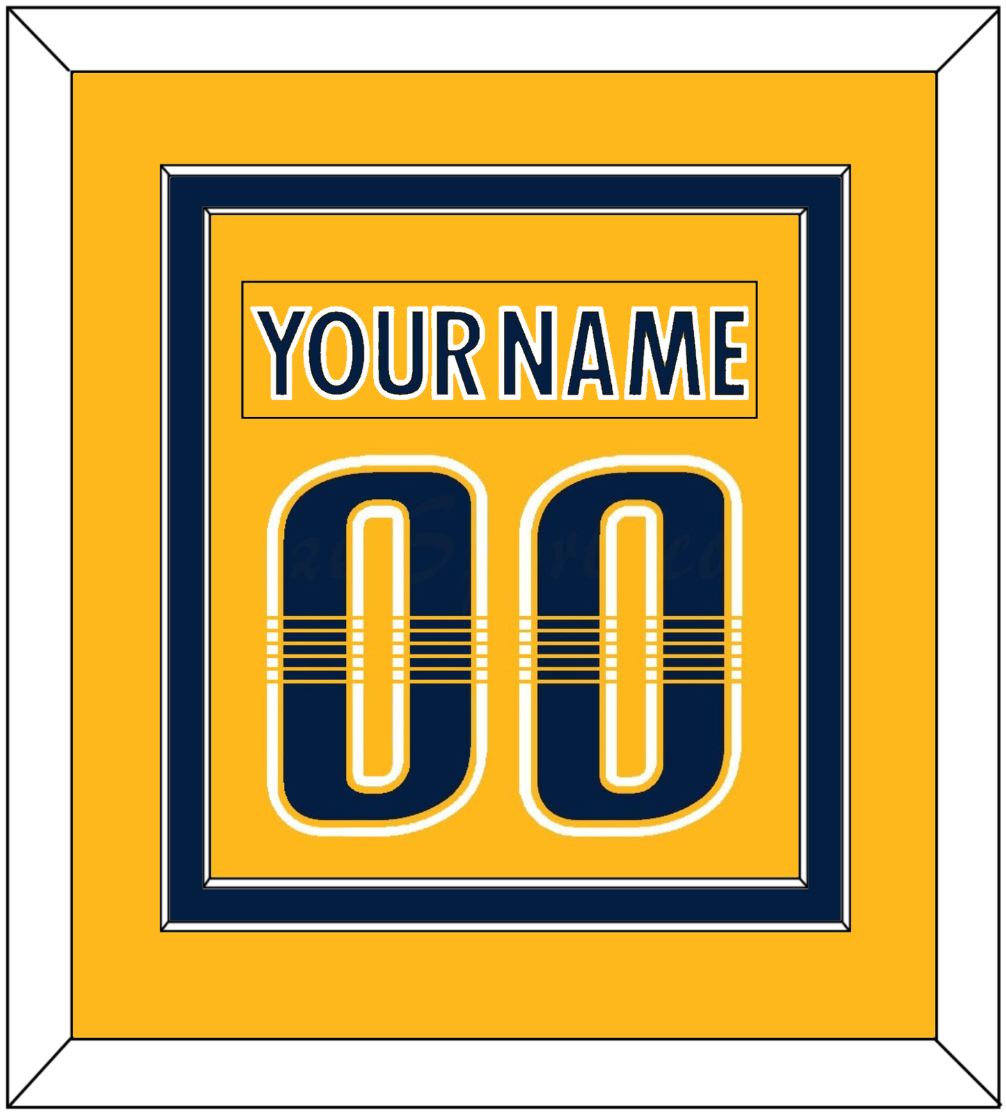 Nashville Nameplate & Number (Back) Combined - Home Gold - Signature Tier 2