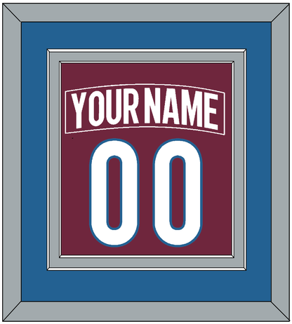Colorado Nameplate & Number (Back) Combined - Home Burgundy - Signature Tier 3