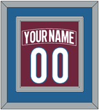 Colorado Nameplate & Number (Back) Combined - Home Burgundy - Double Mat 3