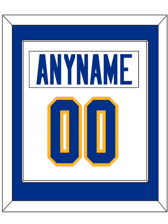Buffalo Nameplate & Number (Back) Combined - Road White - Single Mat 1