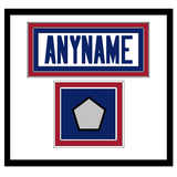 New York Nameplate & Super Bowl Jersey Patch - Road White (1980-1988) - Double Mat 1