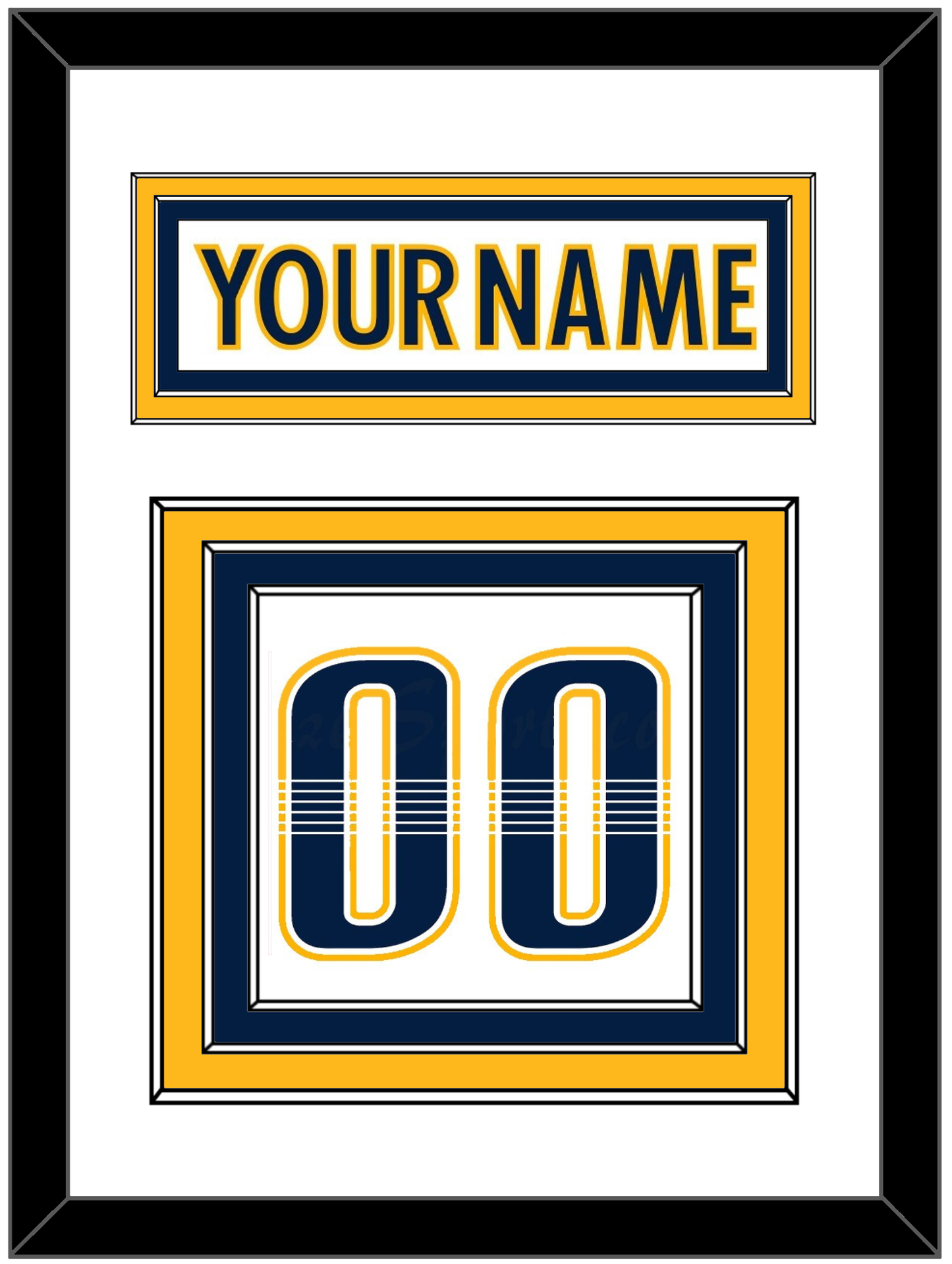 Nashville Nameplate & Number (Back) - Road White - Premier Tier 1