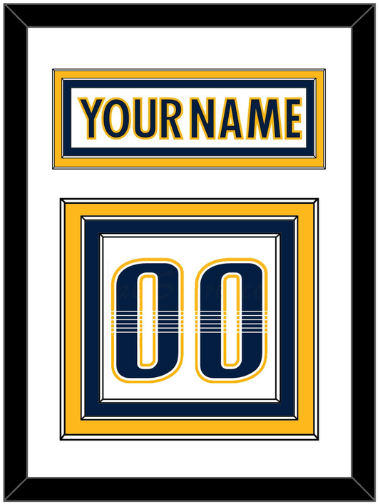 Nashville Nameplate & Number (Back) - Road White - Premier Tier 1