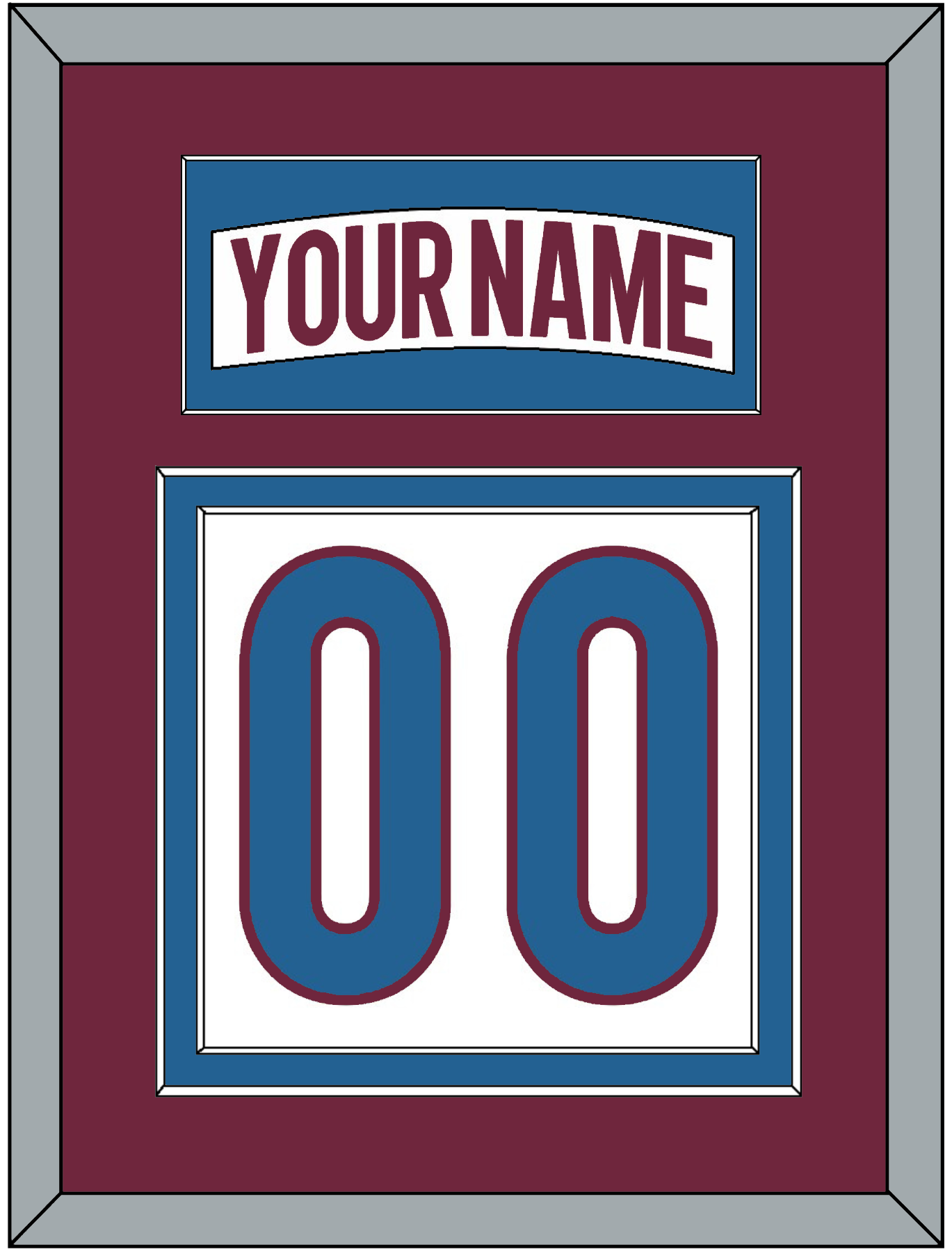 Colorado Nameplate & Number (Back) - Road White - Signature Tier 2