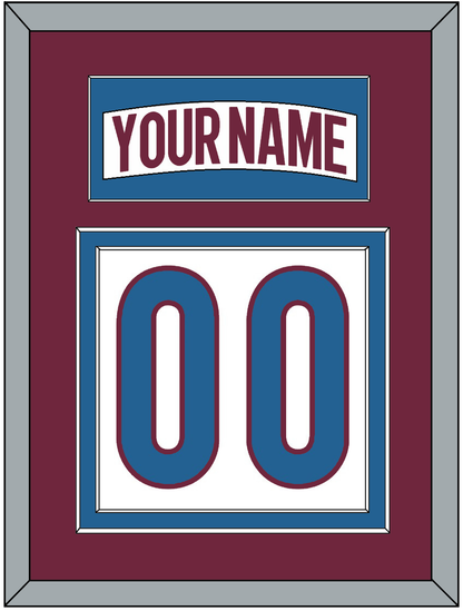 Colorado Nameplate & Number (Back) - Road White - Signature Tier 2