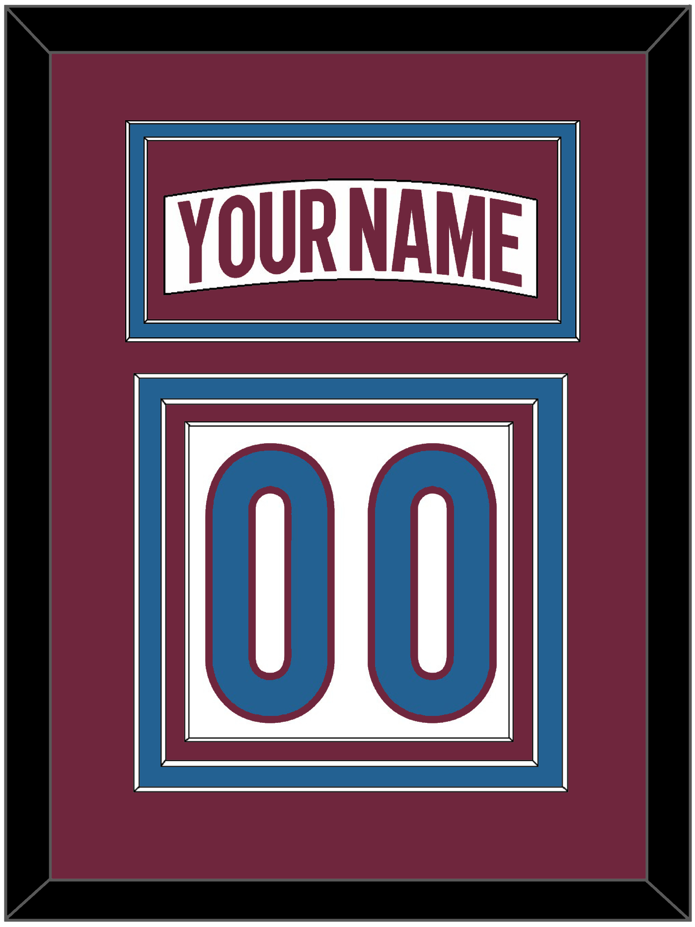Colorado Nameplate & Number (Back) - Road White - Premier Tier 3