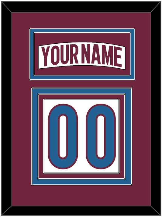 Colorado Nameplate & Number (Back) - Road White - Premier Tier 3