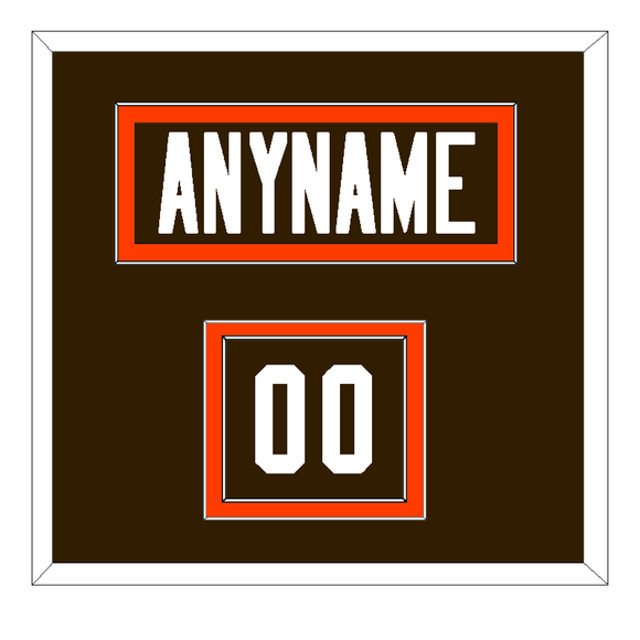 Cleveland Nameplate & Number (Shoulder) - Home Brown - Double Mat 2