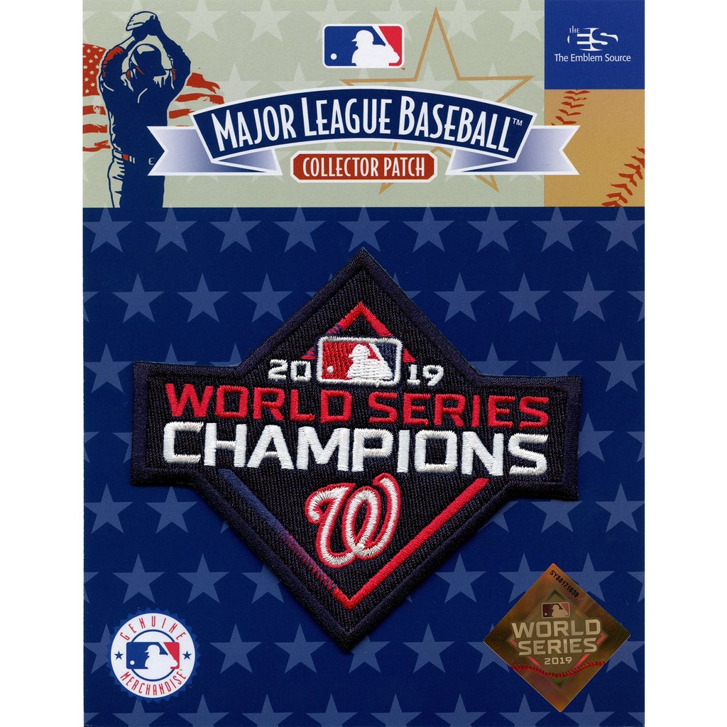 Washington Name & Number (Front) With 2019 World Series Champions & Team Logo Patches - Alternate Blue - Signature Tier 1