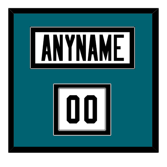 Jacksonville Nameplate & Number (Shoulder) - Road White - Double Mat 2