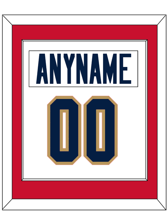 Florida Nameplate & Number (Back) Combined - Road White - Single Mat 1