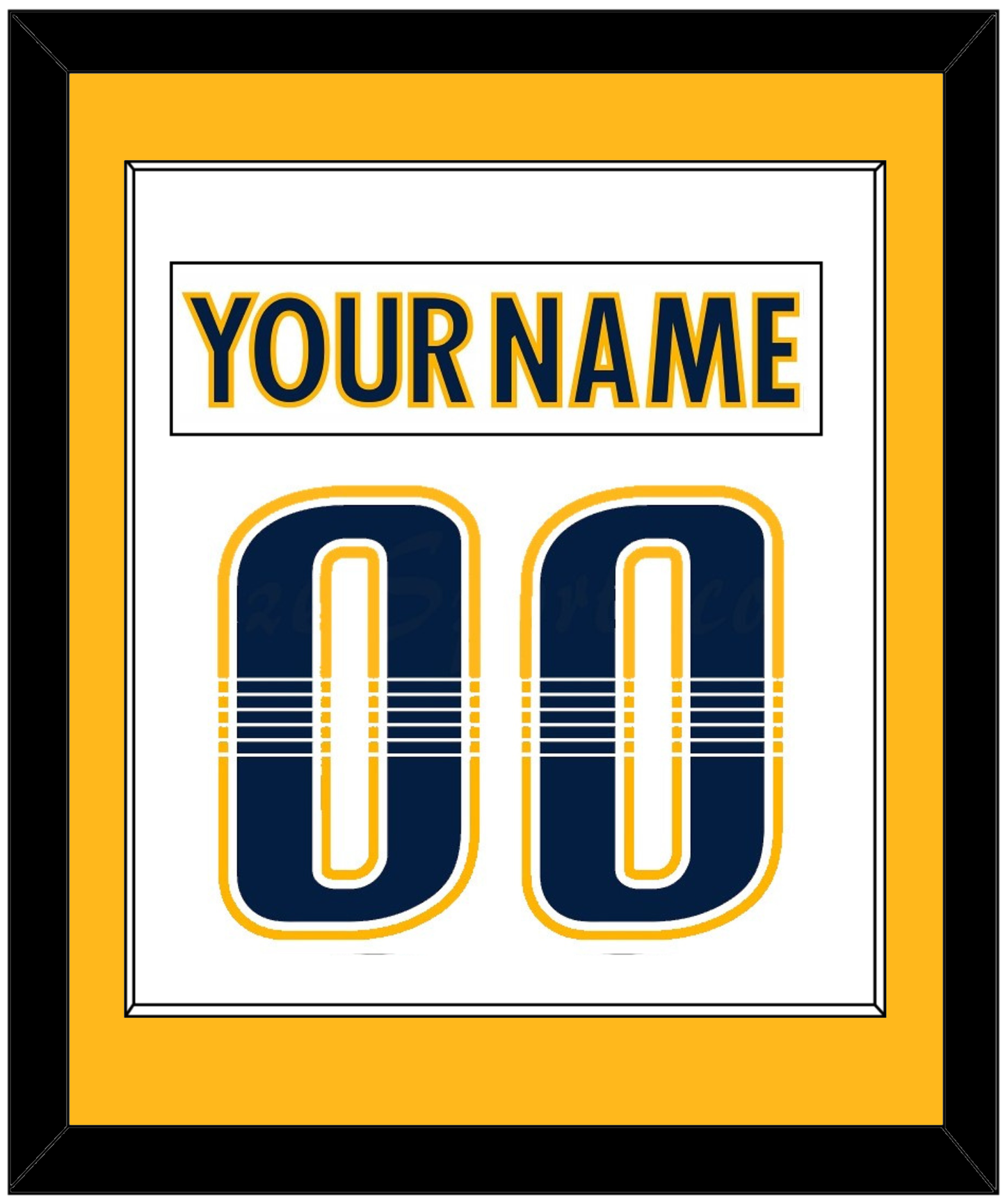 Nashville Nameplate & Number (Back) Combined - Road White - Essential Tier 1
