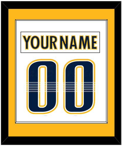 Nashville Nameplate & Number (Back) Combined - Road White - Essential Tier 1