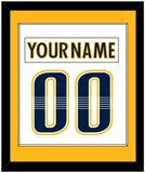 Nashville Nameplate & Number (Back) Combined - Road White - Single Mat 1