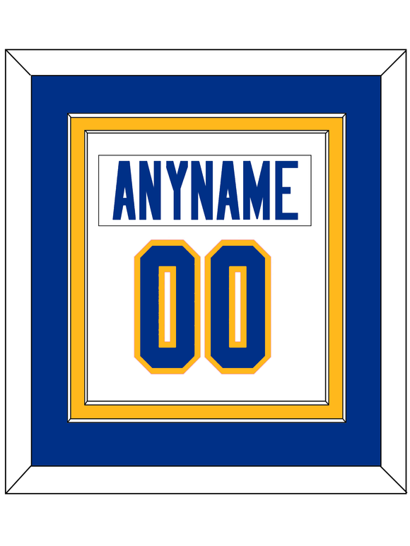 Buffalo Nameplate & Number (Back) Combined - Road White - Double Mat 3