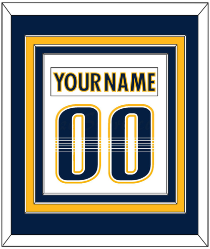 Nashville Nameplate & Number (Back) Combined - Road White - Premier Tier 3