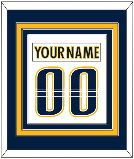 Nashville Nameplate & Number (Back) Combined - Road White - Premier Tier 3
