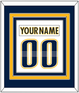 Nashville Nameplate & Number (Back) Combined - Road White - Triple Mat 3