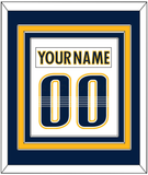 Nashville Nameplate & Number (Back) Combined - Road White - Triple Mat 3