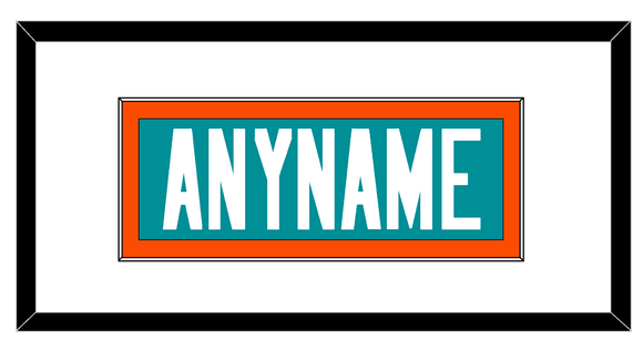 Miami Nameplate - Heritage Aqua Jersey - Single Mat 1