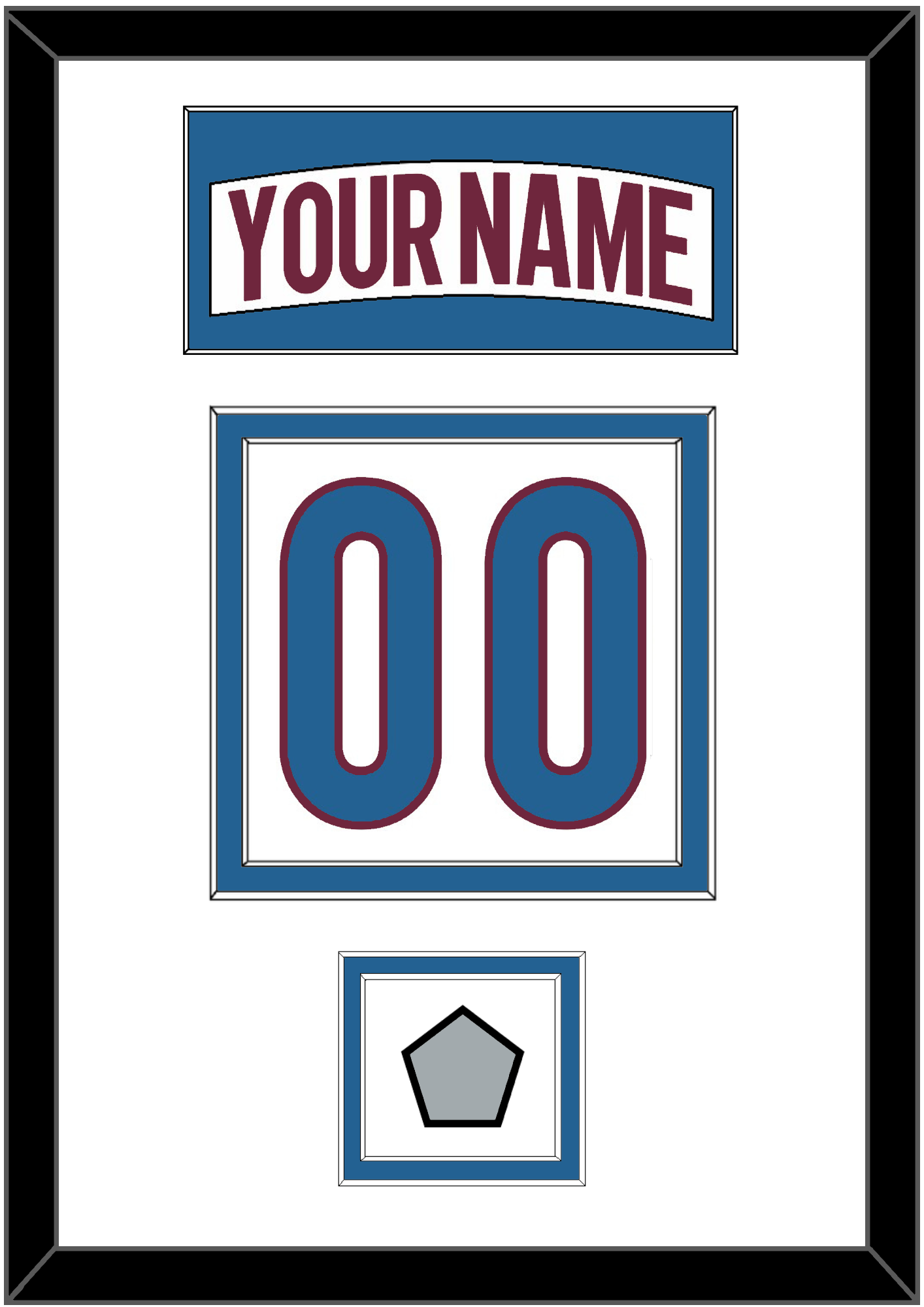 Colorado Nameplate & Number (Back) With Stanley Cup Champions Patch - Road White - Signature Tier 2