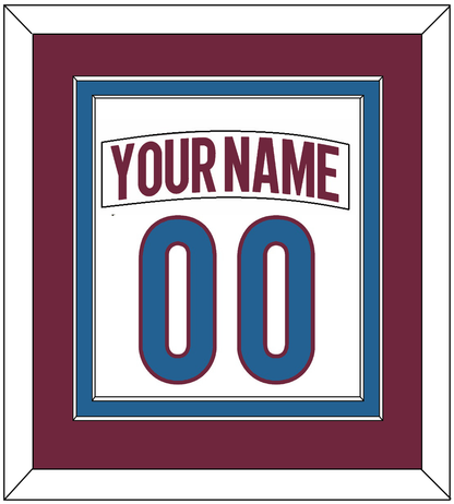 Colorado Nameplate & Number (Back) Combined - Road White - Signature Tier 3