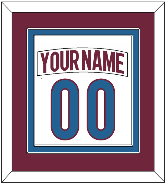 Colorado Nameplate & Number (Back) Combined - Road White - Signature Tier 3