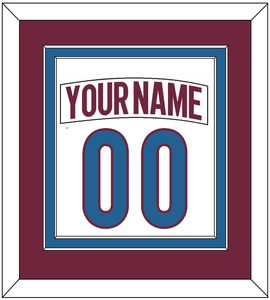 Colorado Nameplate & Number (Back) Combined - Road White - Double Mat 3