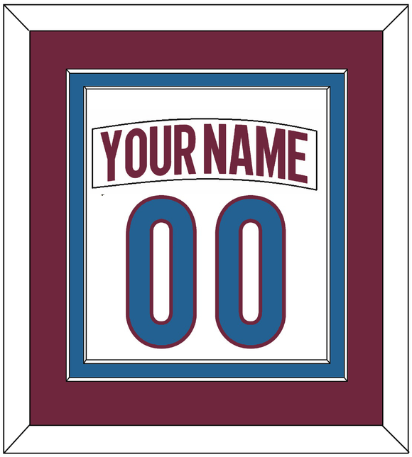 Colorado Nameplate & Number (Back) Combined - Road White - Double Mat 3